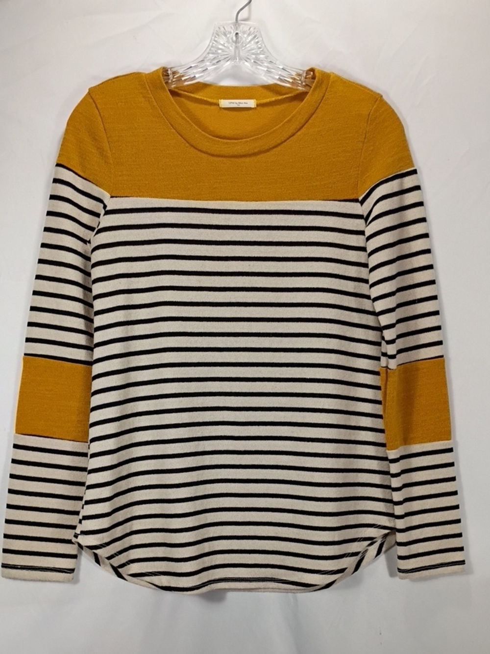 EUC 12 Pm By Mon Ami Striped Long Sleeve Crewneck Top Size Small
